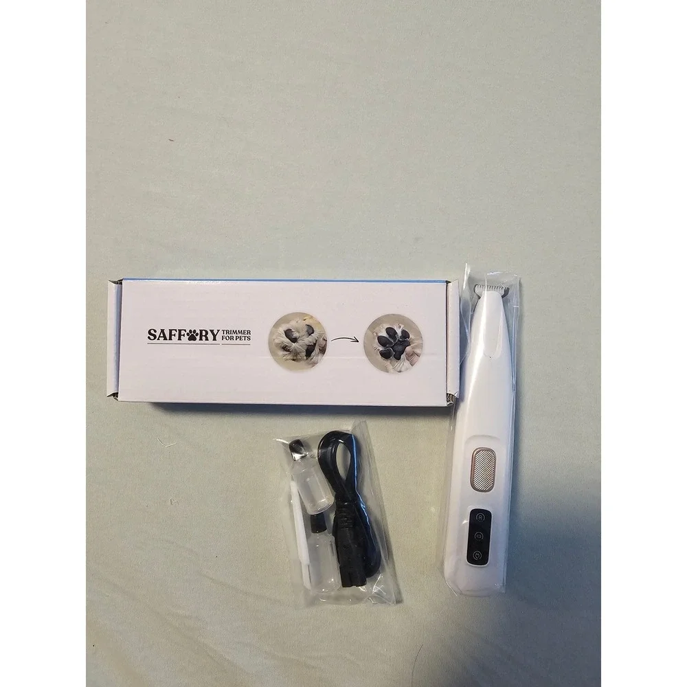 Saffory Pet Hair Trimmer Cordless Rechargeable Paw Ear Eye Grooming Clipper